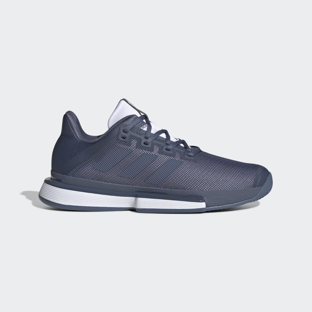 Adidas SoleMatch Bounce Hrvatska - Muške Tenisice Za Tenis - Bijele (MRKPLU856)